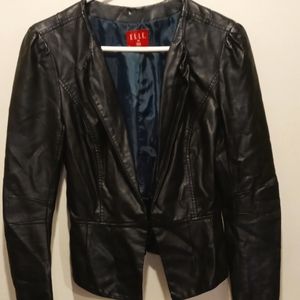 Elle Faux Leather Jacket Black XS